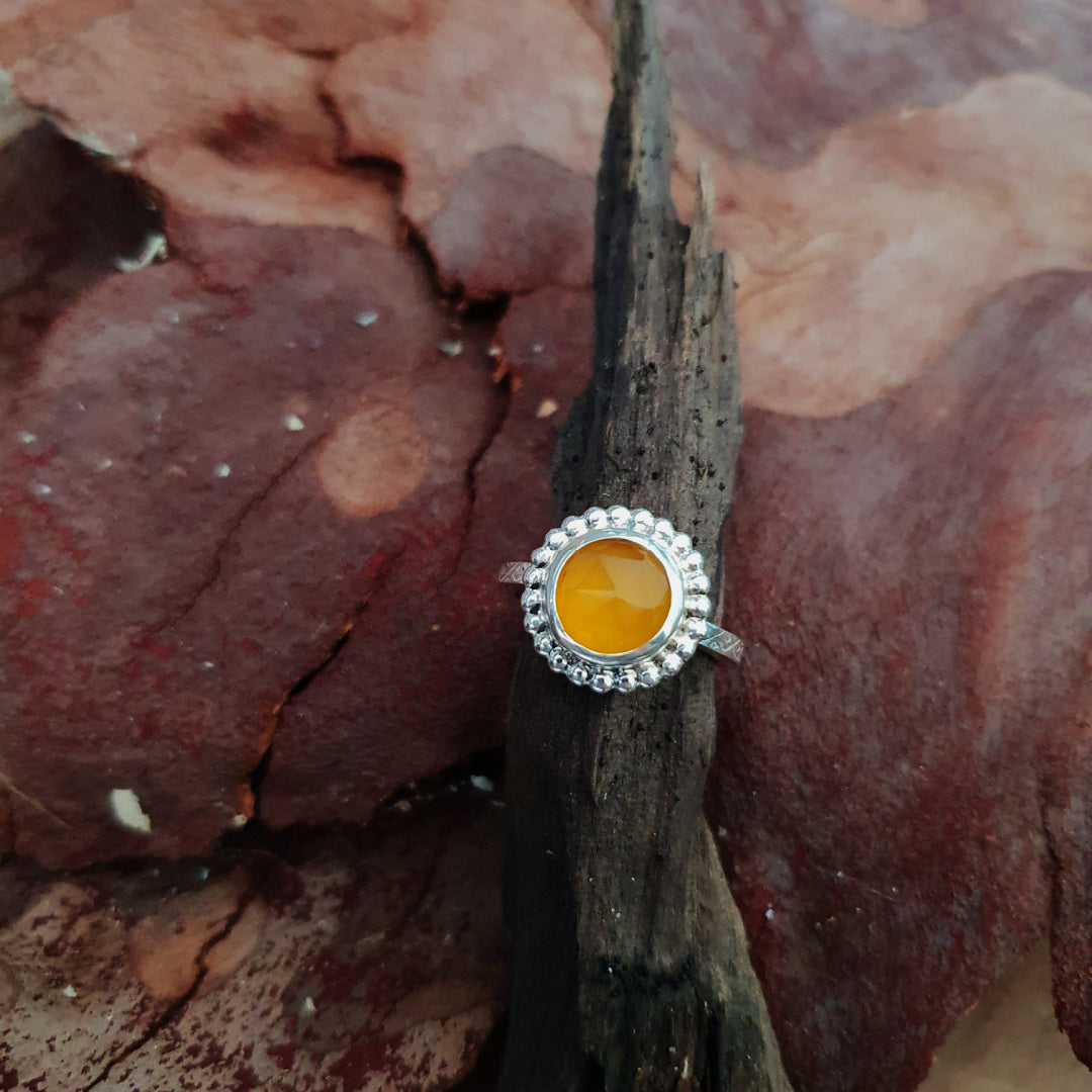 Yellow Chalcedony Ring