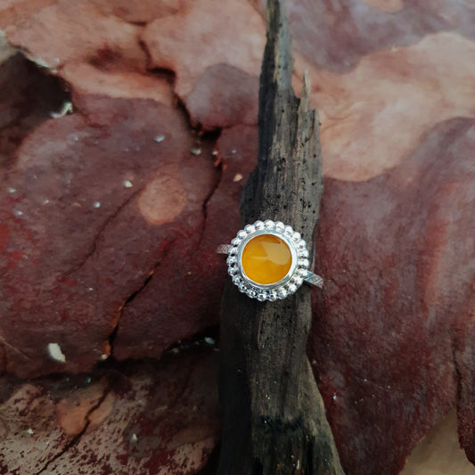 Yellow Chalcedony Ring