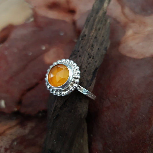 Yellow Chalcedony Ring